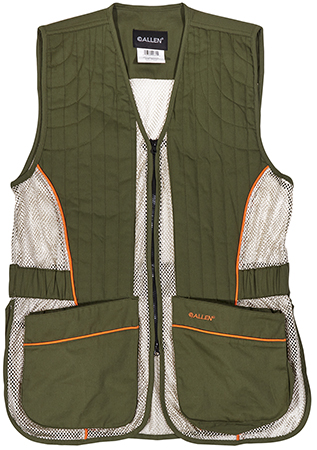 [026509008804] Allen 22611 Ace Shooting Vest M/L Olive/Tan