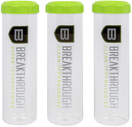 [026509082255] Breakthrough Clean BTSCT3PK  Suppressor Tubes Clear/Green 3 Pack