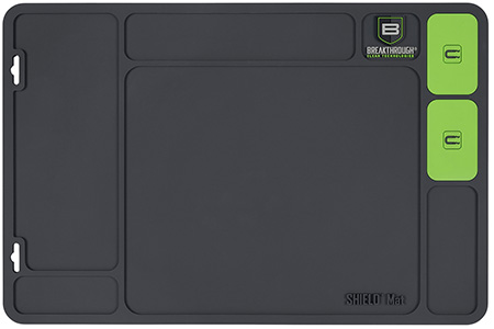 [026509082194] Breakthrough Clean BTSGMH  Shield Mat Gray and Green PVC 17.88"x11.88"