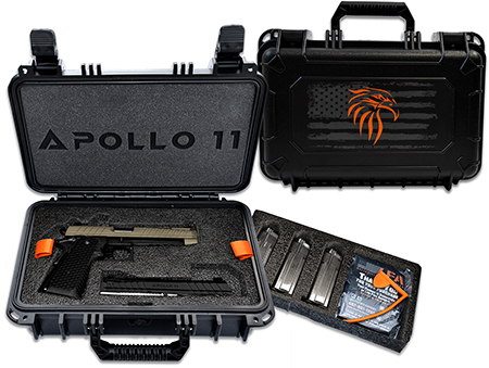 [810128642682] Live Free Armory LFAPF712086 Apollo 11  9mm 17+1 4.15" 416 Stainless Steel Slide Elite Flat Dark Earth Cerakote Black Polymer Grip