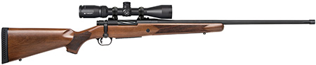 [015813282376] Mossberg 28237 Patriot w/Optic Full Size 6.5 PRC 4+1 24" Matte Blued Fluted Threaded Barrel, Matte Blued Drilled  &  Tapped Receiver, Walnut Fixed Stock, Vortex Crossfire II 3-9x40mm Scope, Right Hand