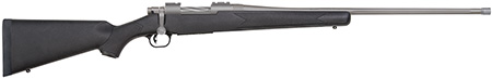 [015813282451] Mossberg 28245 Patriot  Full Size 6.5 PRC 4+1 24" Stainless Cerakote Fluted Threaded Barrel, Drilled  &  Tapped Stainless Cerakote Receiver, Black Fixed Synthetic Stock