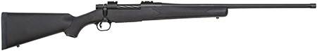 [015813282482] Mossberg 28248 Patriot  Full Size 7mm PRC 3+1 24" Matte Blued Fluted Threaded Barrel, Drilled  &  Tapped Matte Blued Stainless Steel Receiver, Black Fixed Synthetic Stock