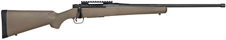 [015813282536] Mossberg 28253 Patriot Predator Full Size 22-250 Rem 5+1 22" Matte Blued Fluted Threaded Barrel, Matte Blued Stainless Steel Receiver w/Picatinny Rail, Flat Dark Earth Fixed Synthetic Stock