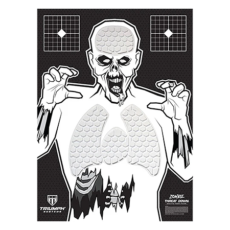 [816247020042] Triumph Systems 031513001 Threat Down Reactive Splatter Target Zombie Hanging Paper 30"H x 22"W