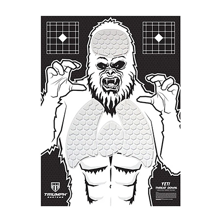 [816247022060] Triumph Systems 031513006 Threat Down Reactive Splatter Target Yeti Hanging Paper 30"H x 22"W