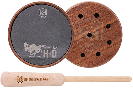 [049443939065] Knight  &  Hale KHT0202 HD Slate Pot Call Turkey Sounds Walnut/Hickory