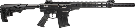 [860012072712] Derya Firearms DY1220US Namlu DY12 12 Gauge Semi-Auto 3" 5+1 20" Black Melotine Threaded Barrel, Black Anodized Aluminum Receiver w/Picatinny Rail, Black Adjustable Polymer Stock  &  Pistol Grip
