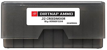 [853418911624] Fierce Firearms DNP22CM80GRELDM Dirtnap  22Creedmoor 80gr Extremely Low Drag-Match 20 Per Box/10 Case