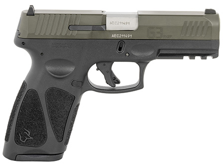 [725327625834] Taurus 1-G3B94B G3  Full Size Frame 9mm Luger 17+1 4" Matte Stainless Steel Barrel, OD Green Serrated Alloy Steel Slide, Black Polymer Frame w/Picatinny Rail, Textured Grip