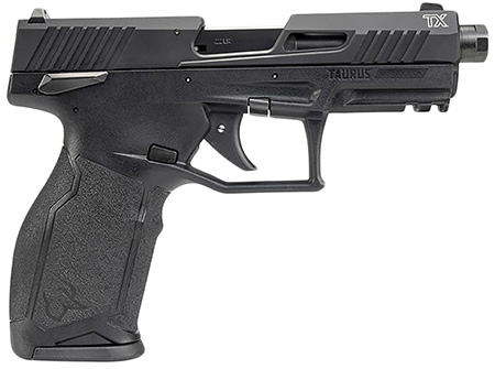 [725327943426] Taurus 1-2TX22141-15 2TX  Full Size Frame 22 LR 15+1 4.60" Matte Black Threaded Barrel, Black Anodized Serrated Slide, Matte Black Polymer Frame w/Picatinny Rail, Textured Grip