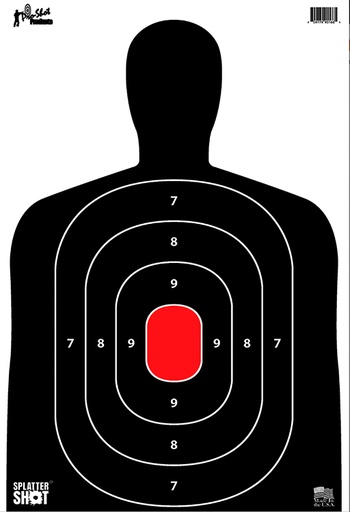 [709779901494] Pro-Shot SILH8PK SplatterShot  Hanging Heavy Paper 12" x 18" Black/Red 8 Pack