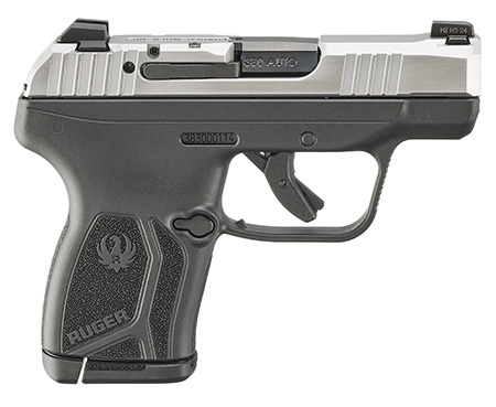 [736676137480] Ruger 13748 LCP Max *CA Complaint Compact Frame 380 ACP 10+1 2.80" Black Oxide Alloy Steel Barrel, Matte Stainless Serrated Steel Slide, Black Polymer Frame, Black Polymer Grip