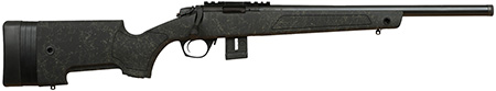 [043125110155] Bergara Rifles BMR007 BMR-X  22 LR 10+1 18" Blued Heavy Threaded Barrel, Blued Picatinny Rail Receiver, Adj LOP Green w/Black Webbing Synthetic Stock