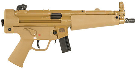 [642230270046] HK 810010799mm Luger 10+1 8.86" Black Navy-Style Threaded Barrel, Flat Dark Earth Receiver, FDE Polymer Grip, 2 Magazines