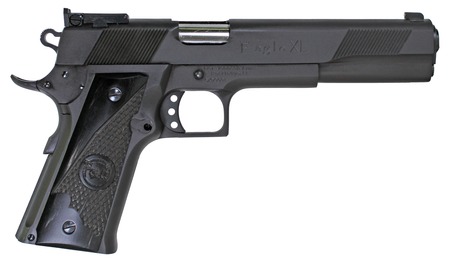 [796167793199] Iver Johnson Arms EAGLEXL10DS Eagle XL  Full Size Frame 10mm Auto 15+1 6" Stainless Steel Barrel, Matte Black Steel Long/Serrated Slide, Black Steel Frame w/Beavertail, G10 Grip