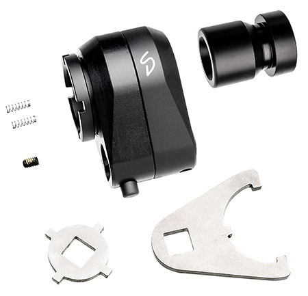 [850001176804] Stern Defense 008SDRABADMINID1M Rapid Attach Mini Buttstock Adapter Black Aluminum/Steel