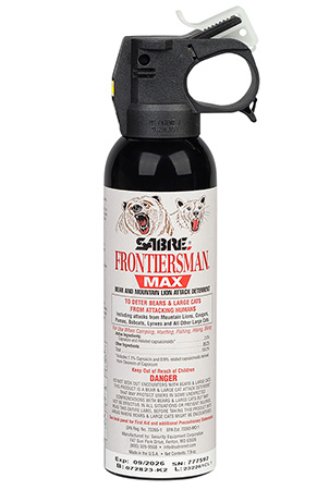 [023063955599] Sabre FBADX03 Frontiersman Bear  &  Mountain Lion Spray Capsaicinoids Range 40ft 7.90 oz