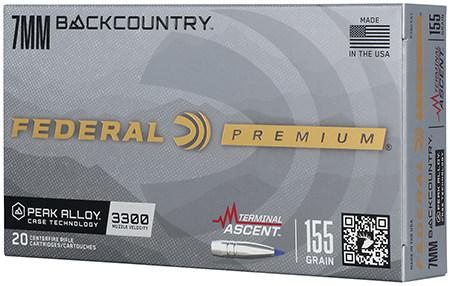 [604544699395] Federal P7BCTA1 BackCountry  7mm BC 155gr 20 Per Box/10 Case