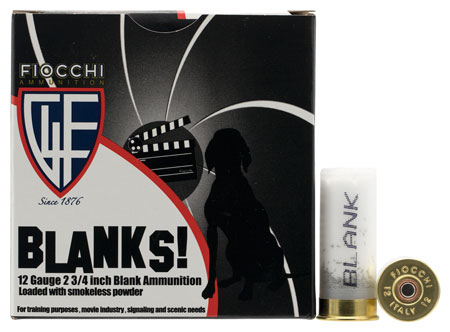 [762344703398] Fiocchi 12BLANK Shotgun Blank 25 Per Box/10 Case