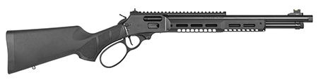 [022188899306] Smith  &  Wesson 14195 1854 Stealth Hunter 45 Long Colt 8+1 16.30" Black Armornite Threaded Barrel, Black Anodized Aluminum Receiver w/Picatinny Rail, Fixed w/Textured Grip Panels Black Synthetic Stock