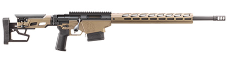 [736676181049] Ruger 18104 Precision  308 Win 10+1 20" Black Threaded Barrel, Smoked Bronze Cerakote Picatinny Rail Steel Receiver, M-LOK Handguard, Adj Folding Black Stock, Magpul K2-XL Grip