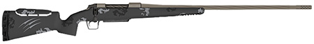 [853418101865] Fierce Firearms FRXP7MMBC20TP Twisted Rival XP 7mm BC 20" Tungsten Cerakote Fluted Threaded Barrel, Drilled  &  Tapped Stainless Steel Receiver, LR Negative Comb Phantom Camo Carbon Fiber Stock