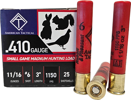 [810113111131] ATI ATIAC41036 Target Load  410Gauge 3" 11/16oz 6Shot 25 Per Box/10 Case
