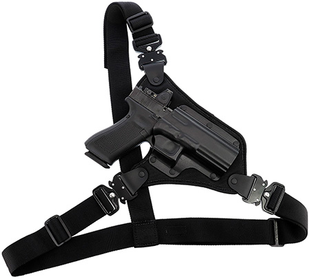 [601299029705] Galco HR166B High Ready Chest Holster Fits Chest Up To 58" Black Kydex/Nylon Fits Ruger .357 Blackhawk 5.50" Right Hand