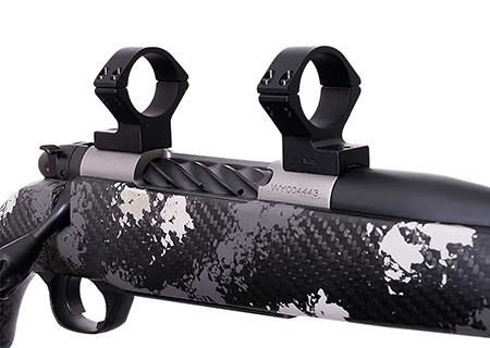 [747115446858] Weatherby W940705 Scope Mount/Ring Combo  Matte Black Alloy 1" Tube Weatherby Mark V Medium Rings Magnum 9-Lug Action