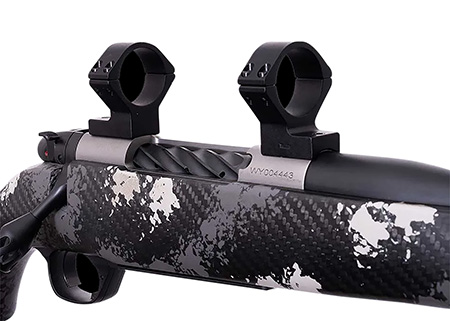 [747115446865] Weatherby W740705 Scope Mount/Ring Combo  Matte Black Alloy 30mm Tube Weatherby Mark V Medium Rings Magnum 9-Lug Action