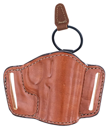 [013527192547] Bianchi 19254 105 Minimalist  OWB Size 13/15 Tan Leather Belt Slide Compatible w/ Glock 17/19/S&W M & P 2.0/Springfield TRP Operator Belt Up to 1.75" Wide Right Hand