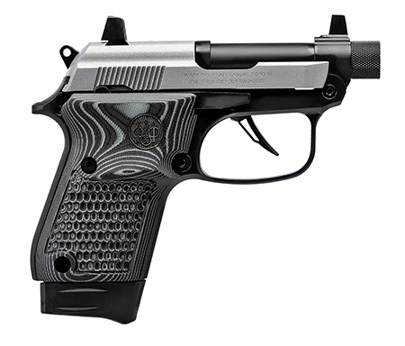 [082442981925] Beretta USA J20X22R8M3 20X Bobcat Bug Out Bag Micro Frame 22 LR 8+1 2.80" Black Threaded Tip-Up Barrel, Inox ELS/Serrated Slide, Black Polymer Frame w/Beavertail, Helica Texture Grip