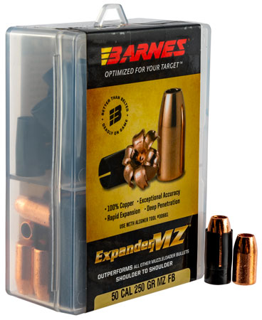 [716876451524] Barnes Bullets 30577 Expander MZ Muzzleloader 50 ExpanderMZ Hollow Point 250gr 24rd/Box