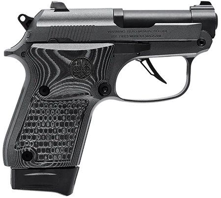 [082442981918] Beretta USA J20X22R8M2 20X Bobcat You're On Your Own  22 LR 8+1 2.40" Black Steel Barrel, Silver Cerakote ELS/Serrated Steel Slide, Black Polymer Frame w/Beavertail, Helica Texture Grip