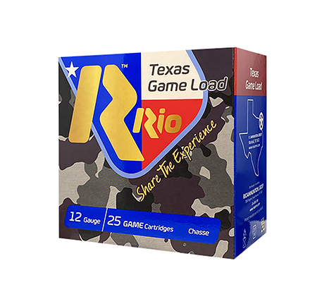 [8435101635660] Rio Ammunition TG366TX Texas Game Load High Velocity 12Gauge 2.75" 1 1/4oz 6Shot 25 Per Box/10 Case