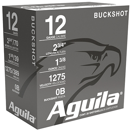 [640420002026] Aguila 1C1200BA Buckshot  12Gauge 2.75" 1 3/8oz 0Buck Shot 25 Per Box/10 Case