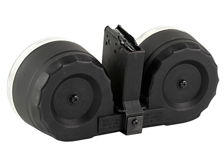 [810139820130] Kci Usa Inc KCIMZ067 AK  100rd Drum 223 Rem/5.56 NATO Fits AK Platform Black
