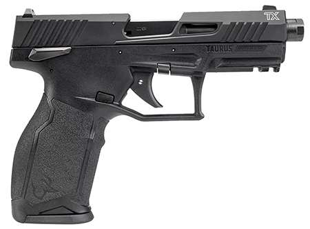 [725327943419] Taurus 1-2TX22141-10 2TX  Full Size Frame 22 LR 10+1 4.60" Matte Black Threaded Barrel, Black Anodized Serrated Slide, Matte Black Polymer Frame w/Picatinny Rail, Textured Grip