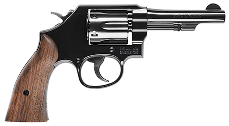 [022188899818] Smith  &  Wesson 14074 Model 10  K-Frame 38 S&W Spl+P 6 Shot 4" Blued Carbon Steel Barrel, Cylinder  &  Frame w/Rear Sight Integral Slot, Tyler Gun Works Walnut Grip, No Safety