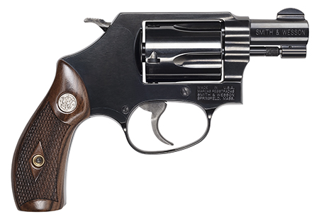 [022188900408] Smith  &  Wesson 14076 Model 36  J-Frame 38 Special +P 5 Shot 1.88" Blued Carbon Steel Barrel, Blued Cylinder, Blued Carbon Steel Frame, Checkered Wood Grip, No Safety, Exposed Hammer