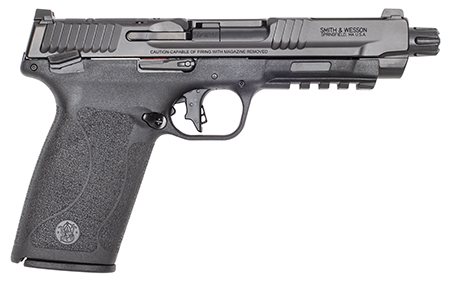 [022188898842] Smith  &  Wesson 14093 M & P 5.7 Full Size Frame 5.7x28mm 10+1 5" Black Armornite, Black Optic Ready/Serrated Stainless Steel Slide, Black Polymer Frame w/Picatinny Rail, Polymer Grip