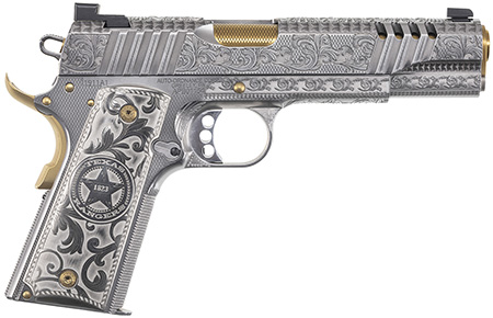 [602686422932] Auto-Ordnance 1911TCAC17 Texas Ranger Special Edition 45 ACP 7+1 5" Gold Plated PVD