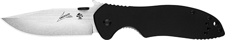[087171037295] Kershaw 6034T CQC 7K 3.25" Folding American Tanto Plain Satin/Stonewashed 8Cr14MoV SS Blade Bead Blasted/Black G10/SS Handle Includes Pocket Clip