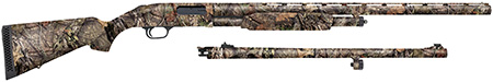 [015813522823] Mossberg 52282 500 Field/Deer 12 Gauge 3" 5+1 28" Vent Rib/24" Slugster Barrels, Overall Mossy Oak Break-Up Country, Dual Extractors, Synthetic Stock, Includes Accu-Set Chokes