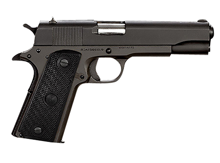 [4806015516156] Rock Island 51615 GI Standard FS 9mm Luger Caliber with 5" Barrel, 10+1 Capacity, Overall Black Parkerized Finish Steel, Beavertail Frame, Serrated Slide  &  Black Rubber Grip