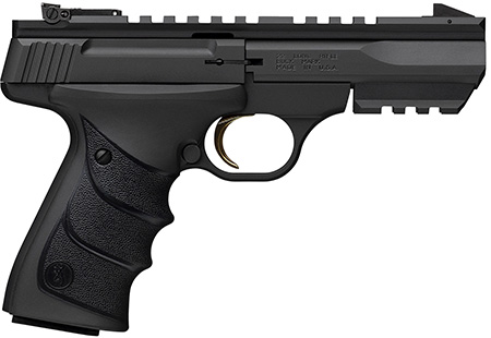 [023614867197] Browning 051602490 Buck Mark Black Label URX 22 LR 10+1 5.50" Matte Blued Contoured Barrel, Matte Black Serrated Slide, Matte Black Aluminum Frame w/Picatinny Rail, Black UFX Overmolded Grip