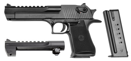 [761226088387] Magnum Research DE50WB6 Desert Eagle Mark XIX Conversion Combo 44 Rem Mag, 50 AE 6" 7+1, 8+1 Black Carbon Steel Frame  &  Slide Black Rubber Grip