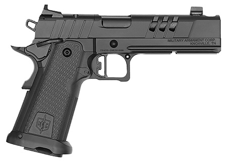 [810162050344] MAC 12500016 9 DS-D Comp 9mm Luger 17+1 5" Black QPQ Ported Bull Barrel, QPQ Tenifer Cerakote Ported/Optic Cut/Serrated Steel Slide, QPQ Tenifer Cerakote Steel Frame w/Accessory Rail  &  Beavertail