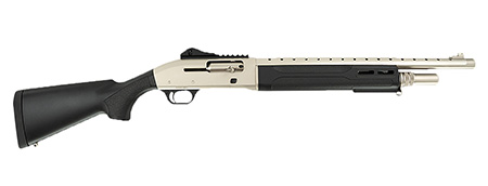 [810162050443] Tokarev USA 21000423 T300M A1 Kit 12 Gauge Semi-Auto 3" 5+1 18.50" Electroless Nickel Ventilated Heat Shield Barrel, Electroless Nickel Receiver w/Picatinny Rail, Fixed Black Polymer Stock